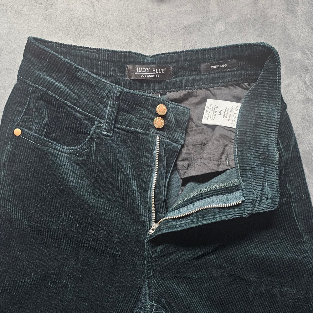 Judy Blue Emerald High Waist Wide Leg Corduroy Stretch JB88654 Size 7/28 Boho